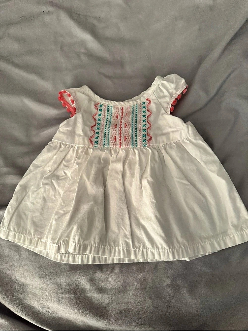 Gymboree Baby Embroidered Dress in White Size 0-3M